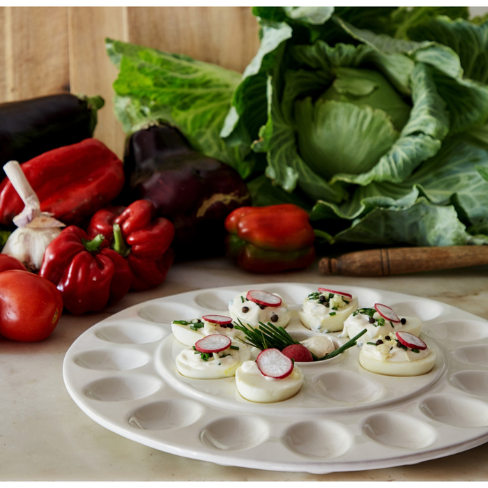 Platter Egg 13 Rnd White