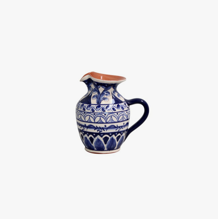 Pitcher 18oz Terracotta Indigo