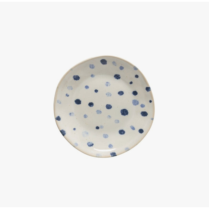 FINAL SALE Plate Salad/Dessert Nantucket Dots White