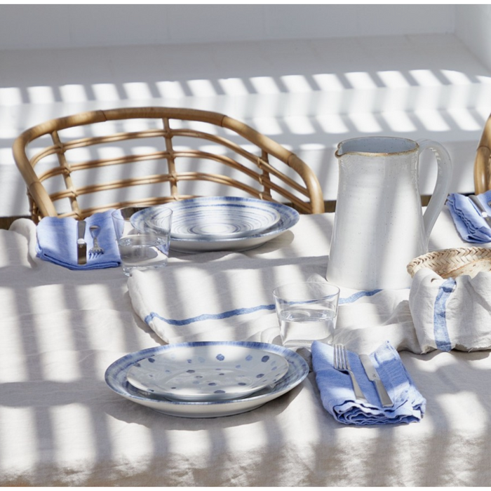 FINAL SALE Plate Salad/Dessert Nantucket Dots White