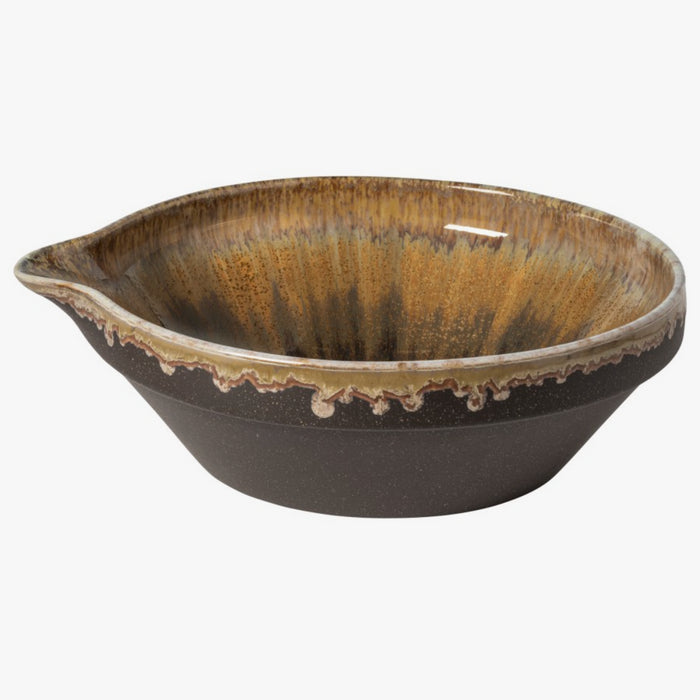 Bowl 14" Mixing Mocha Latte Poterie