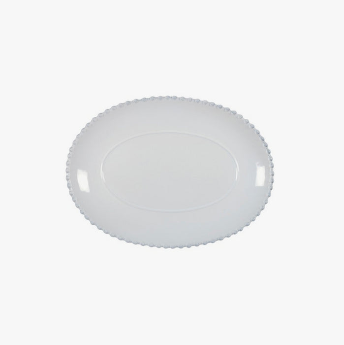 Platter 13 Oval White Pearl