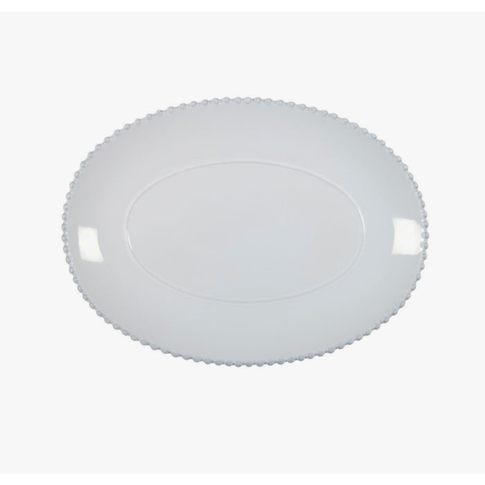 Platter 16 Oval White Pearl