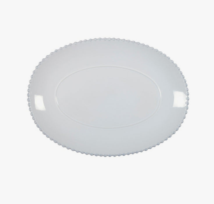 Platter 16 Oval White Pearl