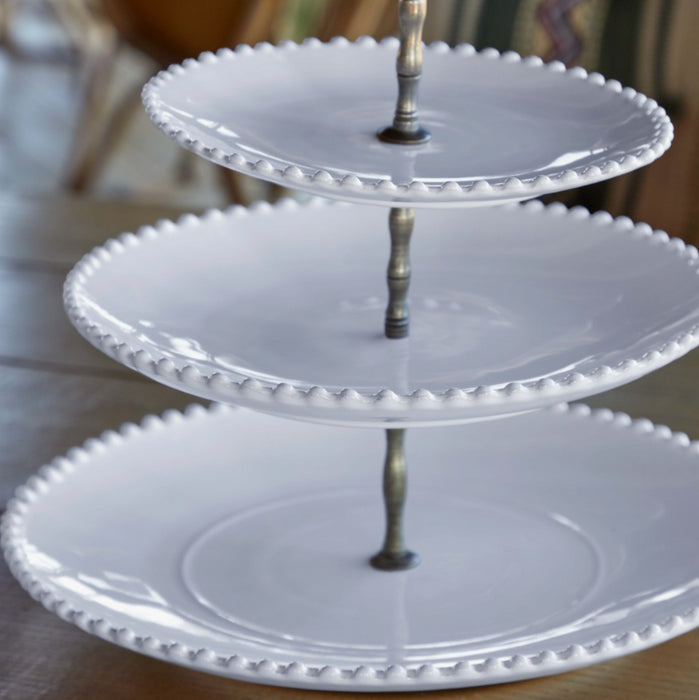 Centerpiece 14 3-Tier White Pearl