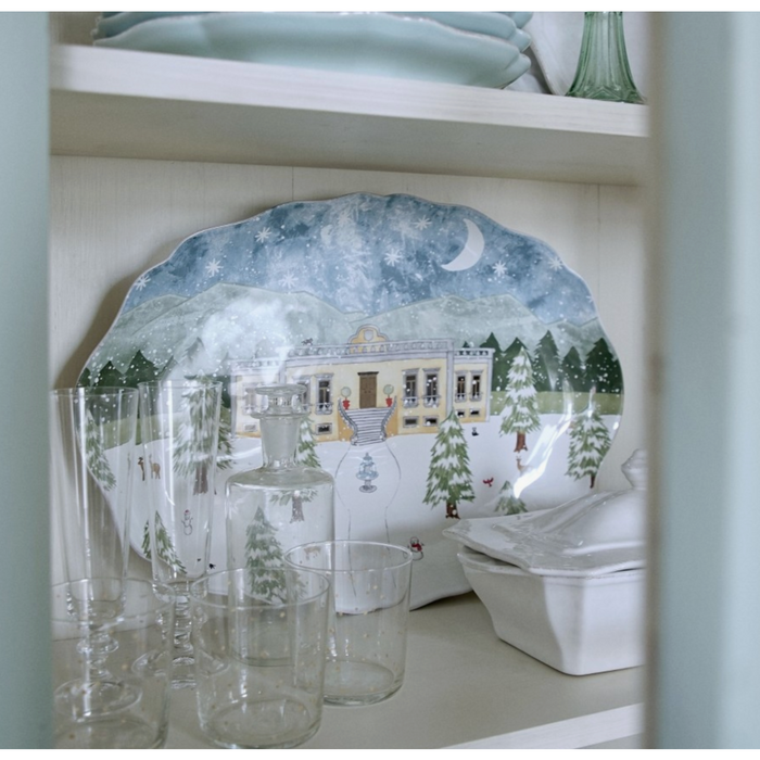 Platter Oval Nutcracker White