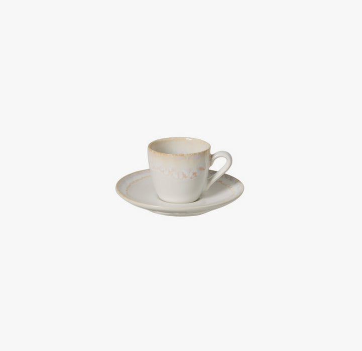 Cup & Saucer Coffee White Taormina