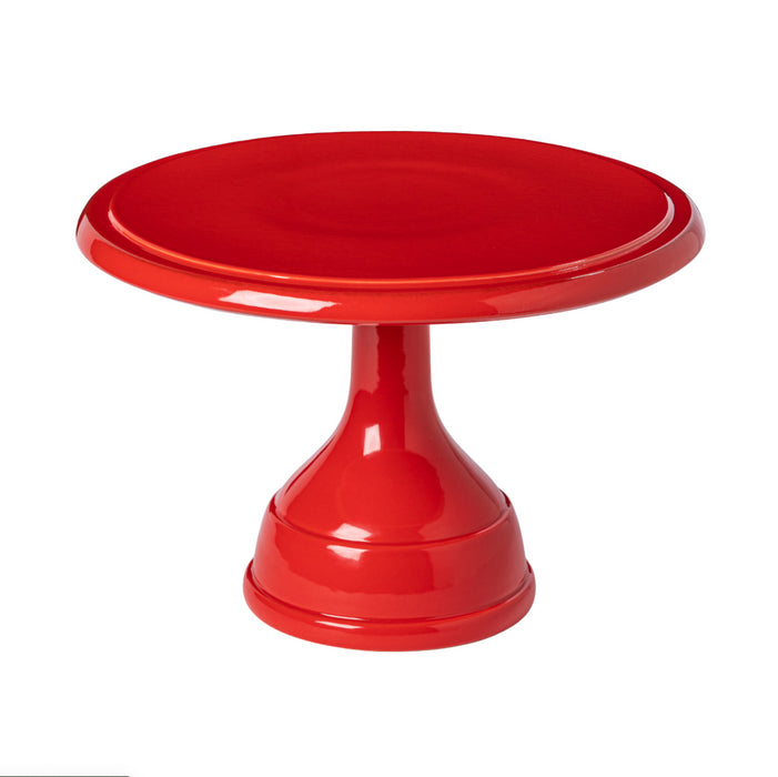 Plate Footed Red 11in