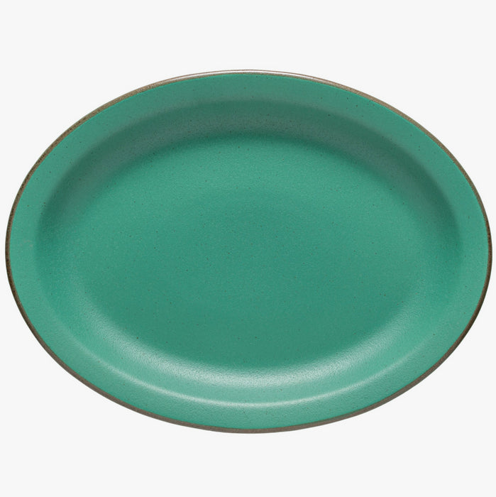 Platter 16 Oval Positano Aloe