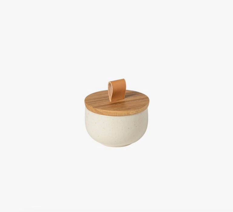 Salt Cellar w/Oak Lid Vanilla Pacifica