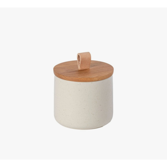 Canister 5 Pacifica Vanilla w/ Oak Lid Sm