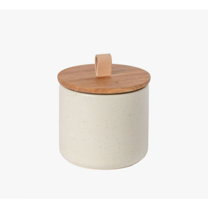 Canister Pacifica Vanilla w/ Oak Lid Med
