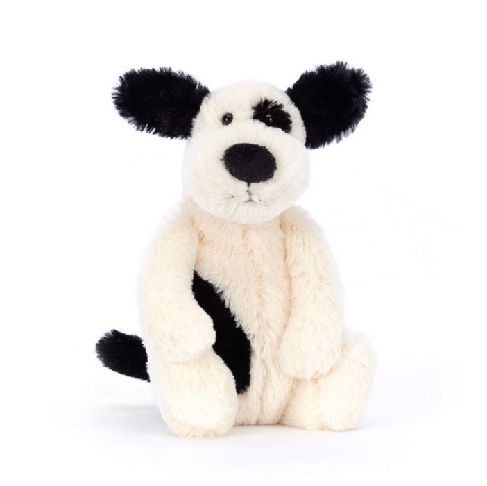 Bashful Puppy Black & Cream Sm