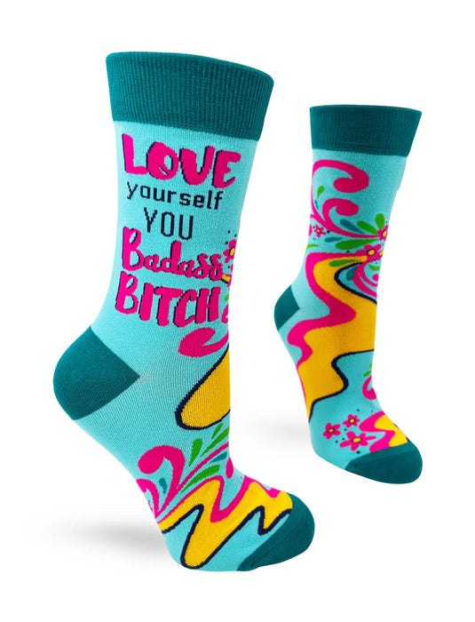 Crew Socks Love Urself U Badass B*tch