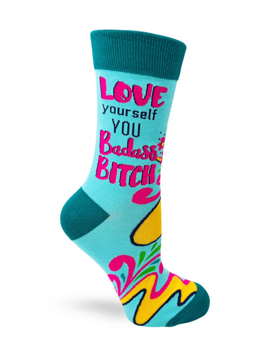 Crew Socks Love Urself U Badass B*tch