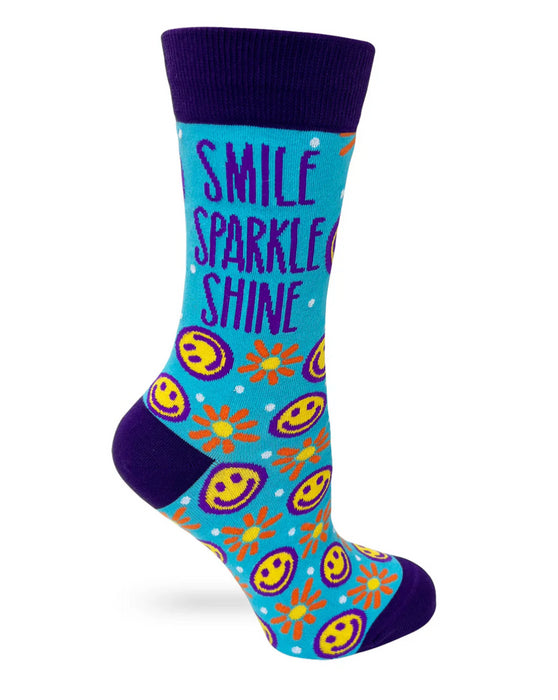 Socks Crew Smile Sparkle Shine