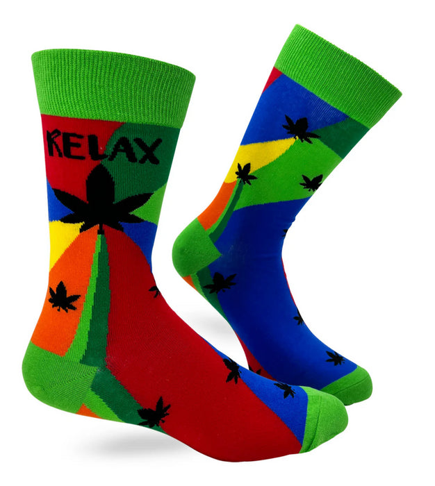 Sock M Relax Cannabis Leaves