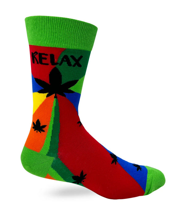 Sock M Relax Cannabis Leaves