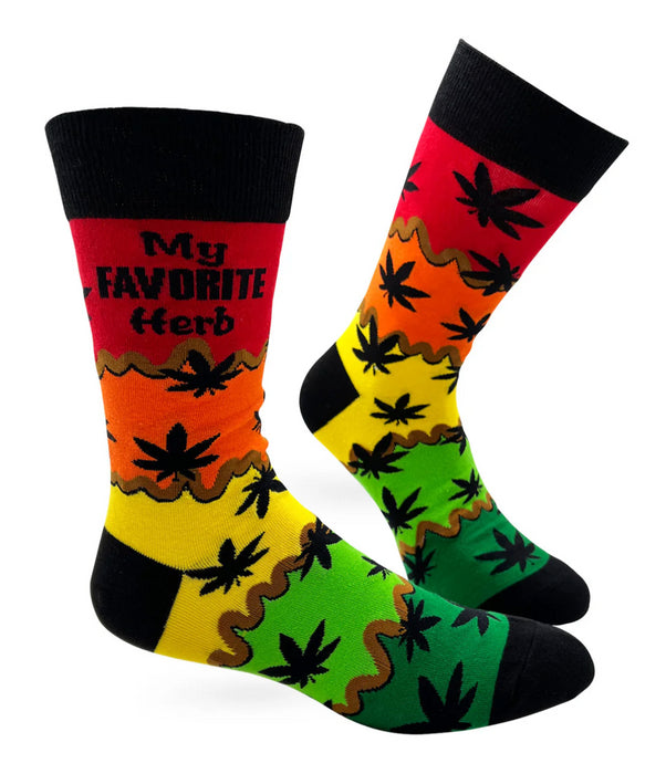 Men Crew Socks My Fav Herb