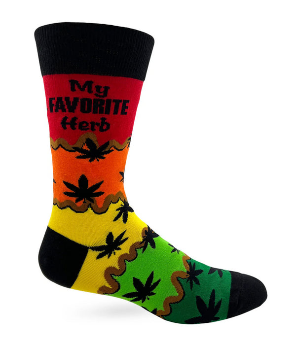 Men Crew Socks My Fav Herb