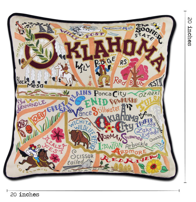 Pillow Oklahoma Black Piping (Assorted 5)