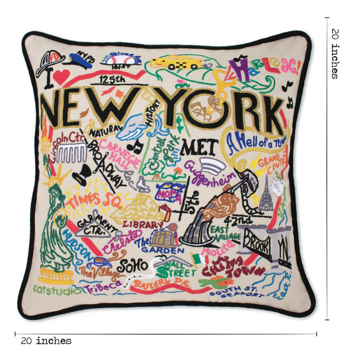 Pillow New York City Black Piping (Assorted 5)