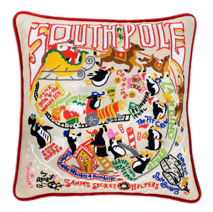 Pillow Embroidered South Pole