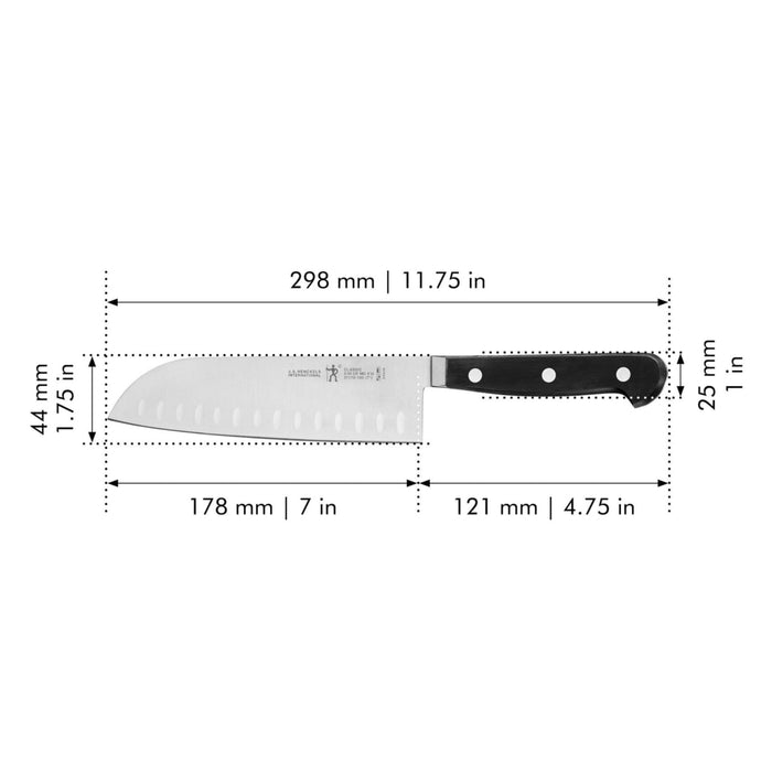7" Hollow Edge Santoku Knife