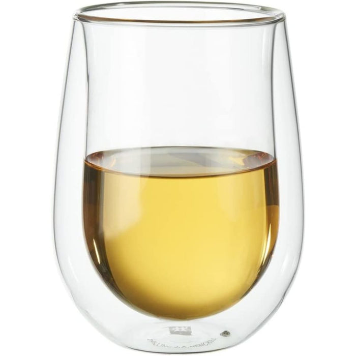 White Wine Dbl Wall Glass Stemless (S/8)