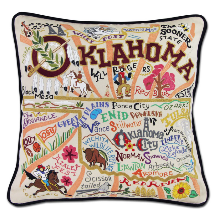 Pillow Oklahoma Black Piping (Assorted 5)