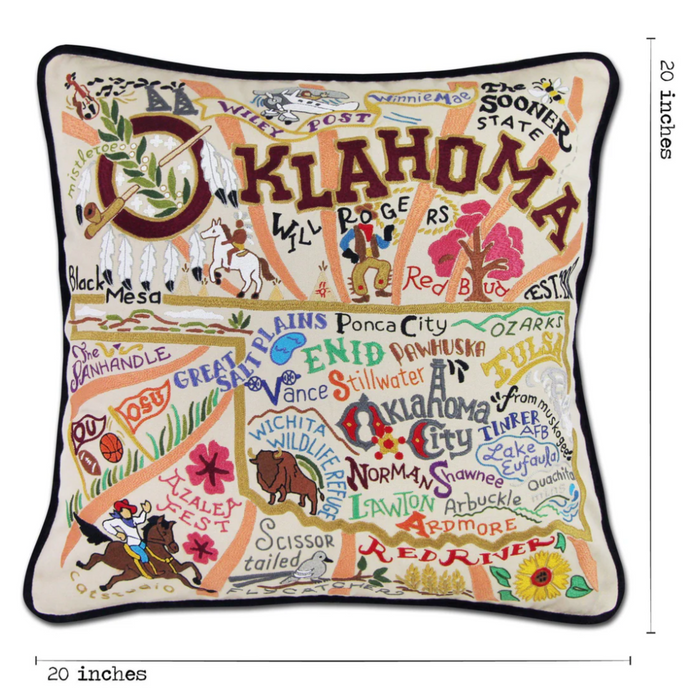 Pillow Oklahoma Black Piping (Assorted 5)