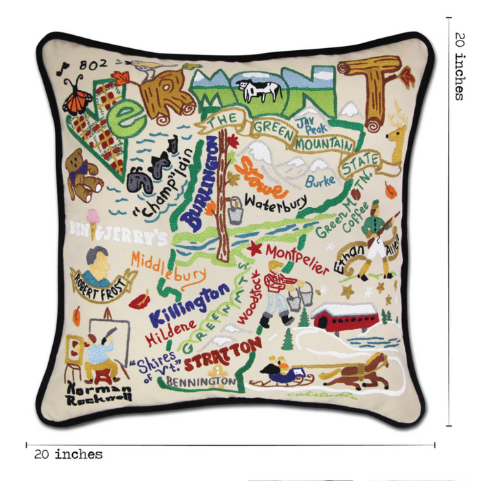 Pillow Emb Vermont