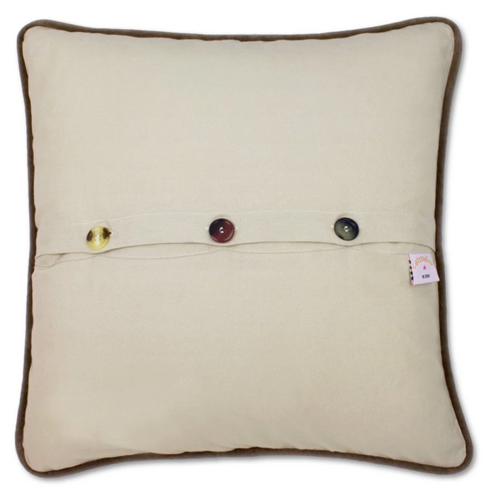 Rocky Mountain Hand Embroidered Pillow