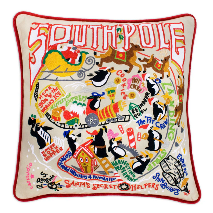 Pillow Embroidered South Pole