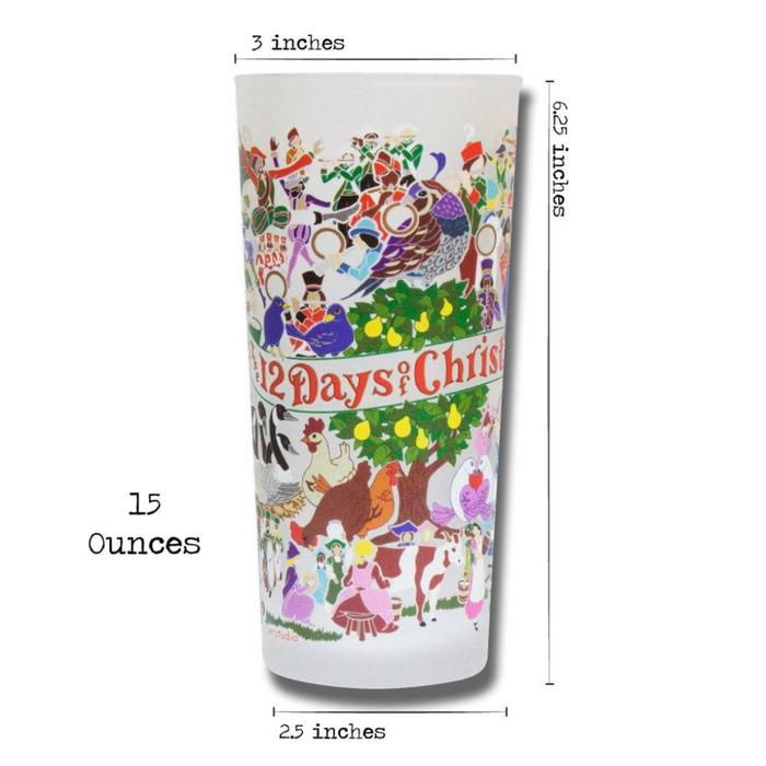 Glass 12 Days of Christmas