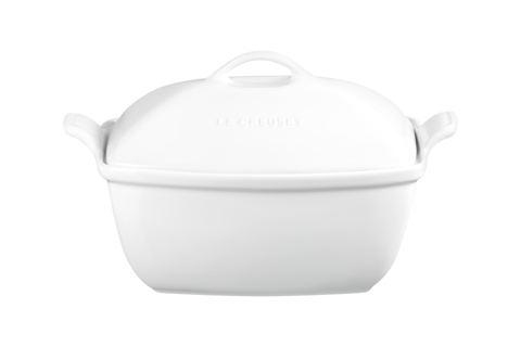 Baker 4.5 Qt Deep Rect Covered White