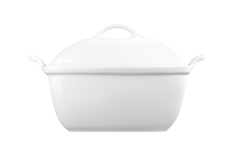 Baker 4.5 Qt Deep Rect Covered White