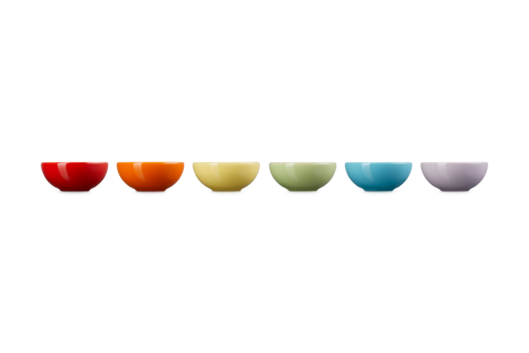 Bowl S/6 Pinch Multi Color