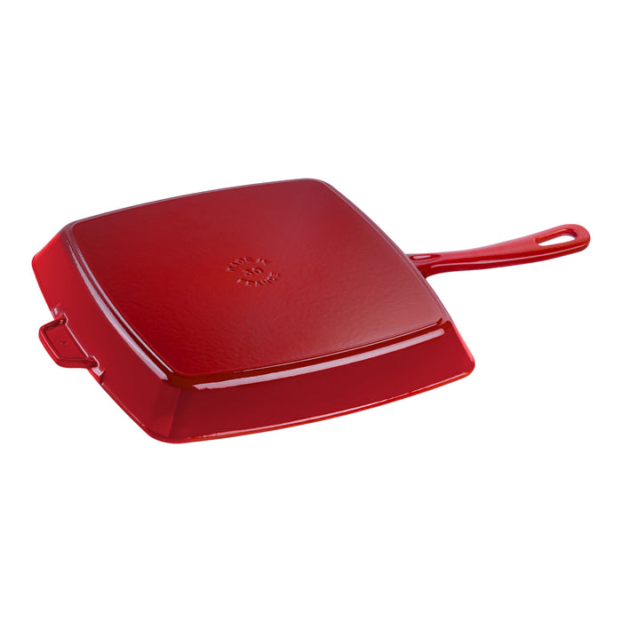 Staub Pan Grill 12 Cast Iron Cherry