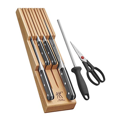 7-pc Block Set w/ Beechwood In-Drawer Knife Tray