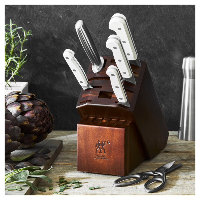 Zwilling 7 pc Pro Le Blanc Knife/Block Set