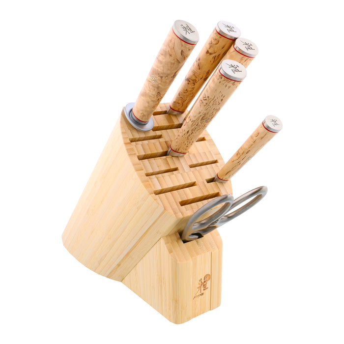 Block Set Knife 7pc Miyabi Brown