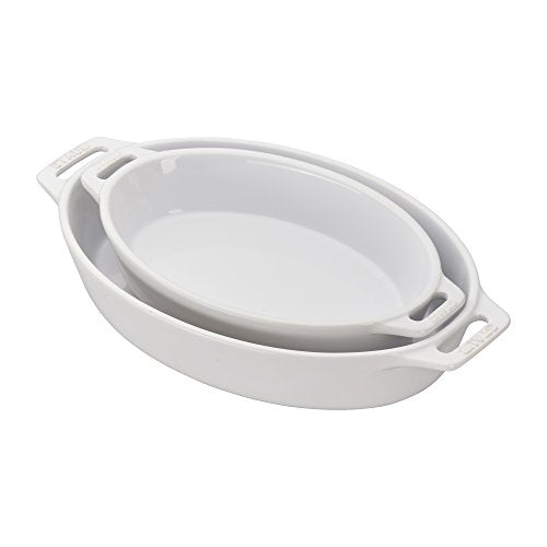 Bakeware S/2 White Oval