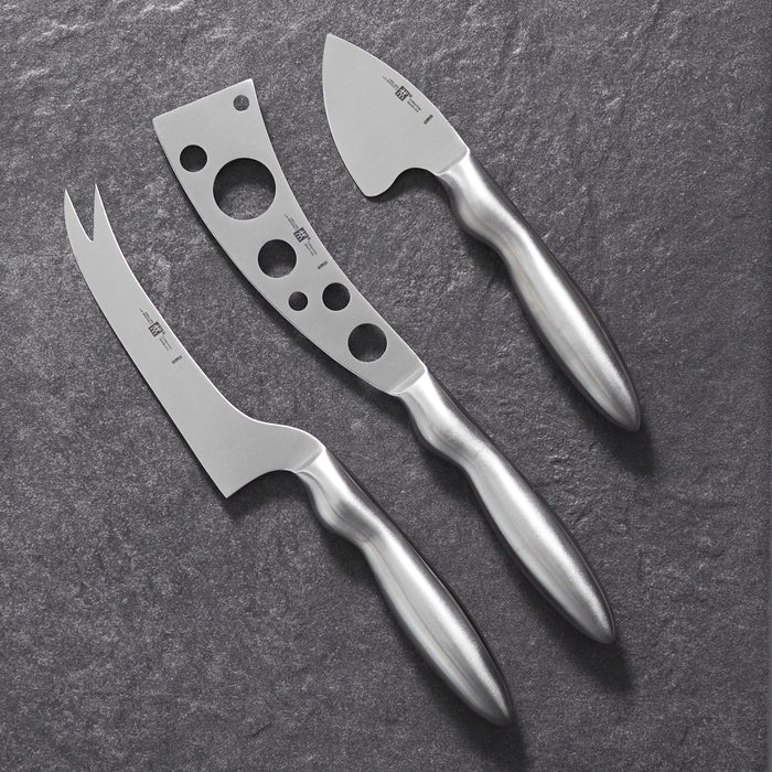 3-pc Stainless Steel Cheese Knife Set