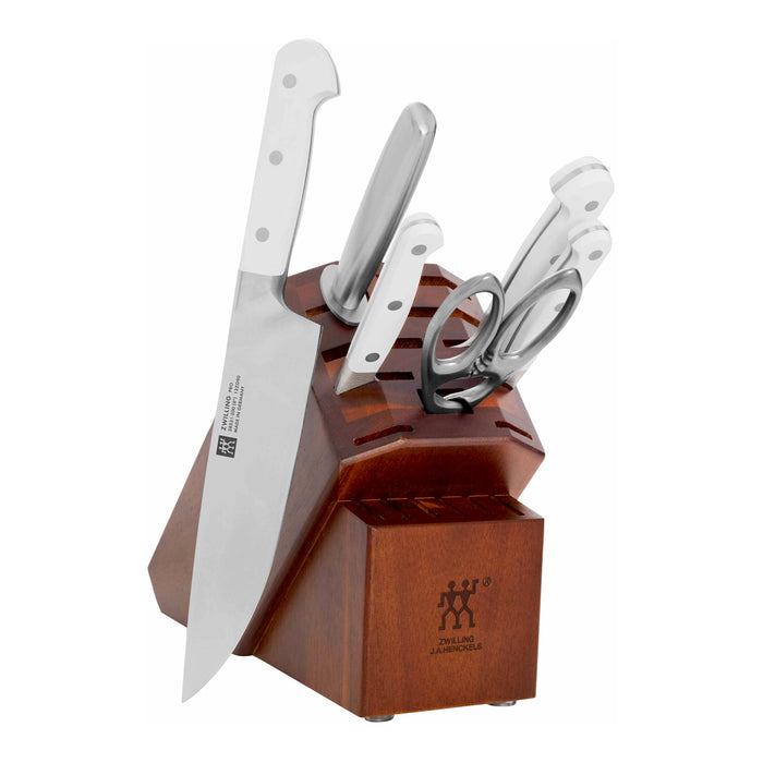 Zwilling 7 pc Pro Le Blanc Knife/Block Set