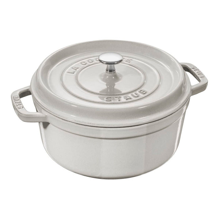 Staub Cast Iron 4-qt Round Dutch Oven - White Truffle
