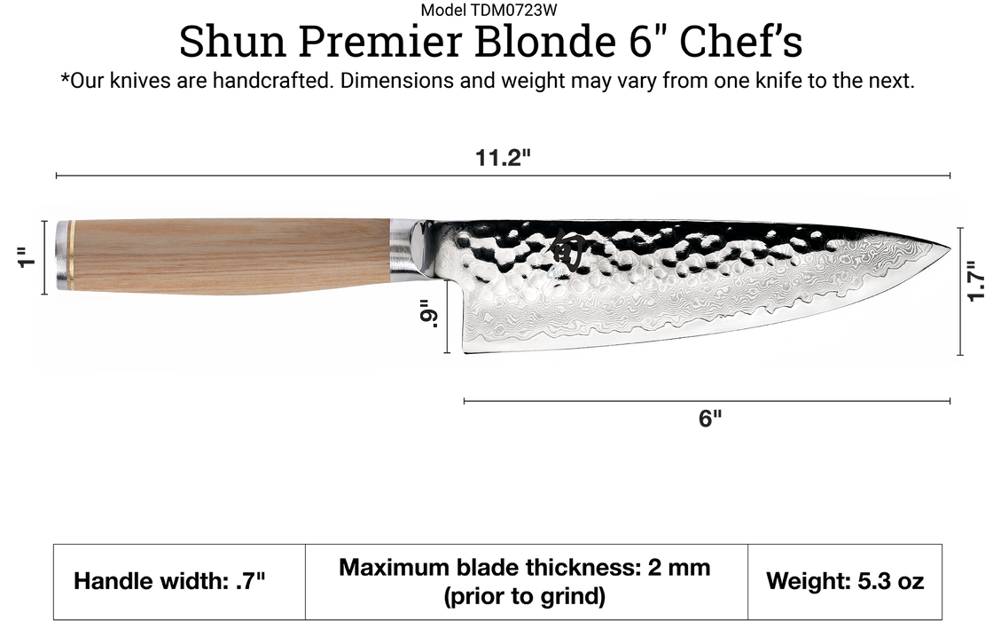 Knife 6 Chef Premier Blonde
