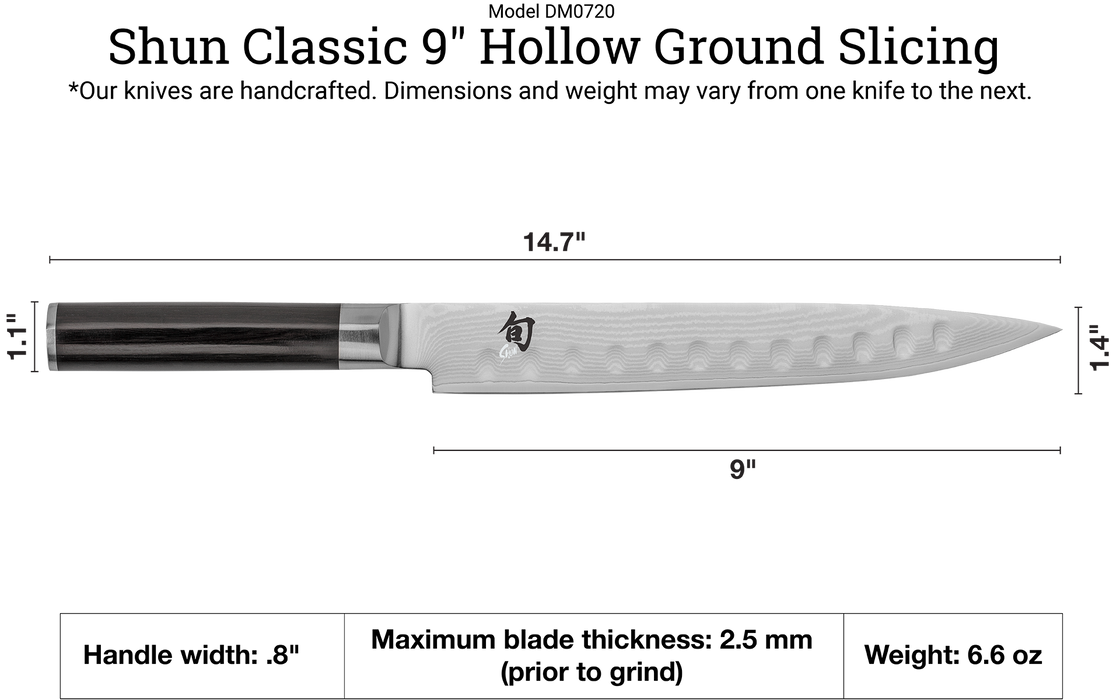 Knife 9 Slicing Hollow Ground