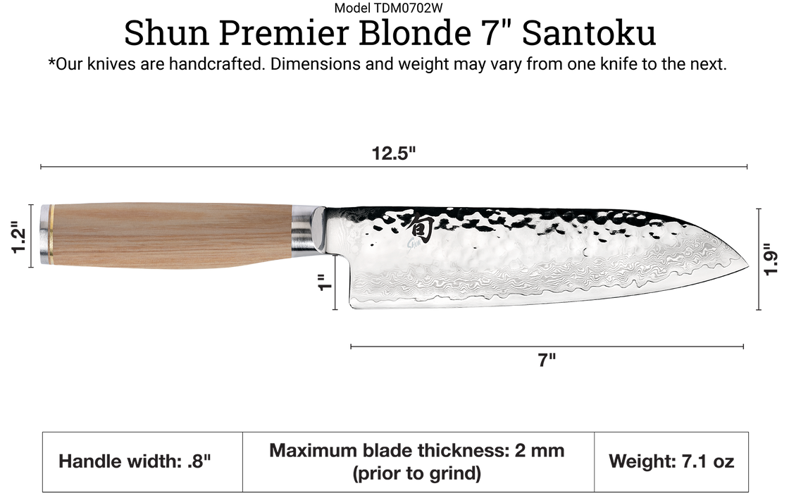 Santoku 7" Premier Blonde