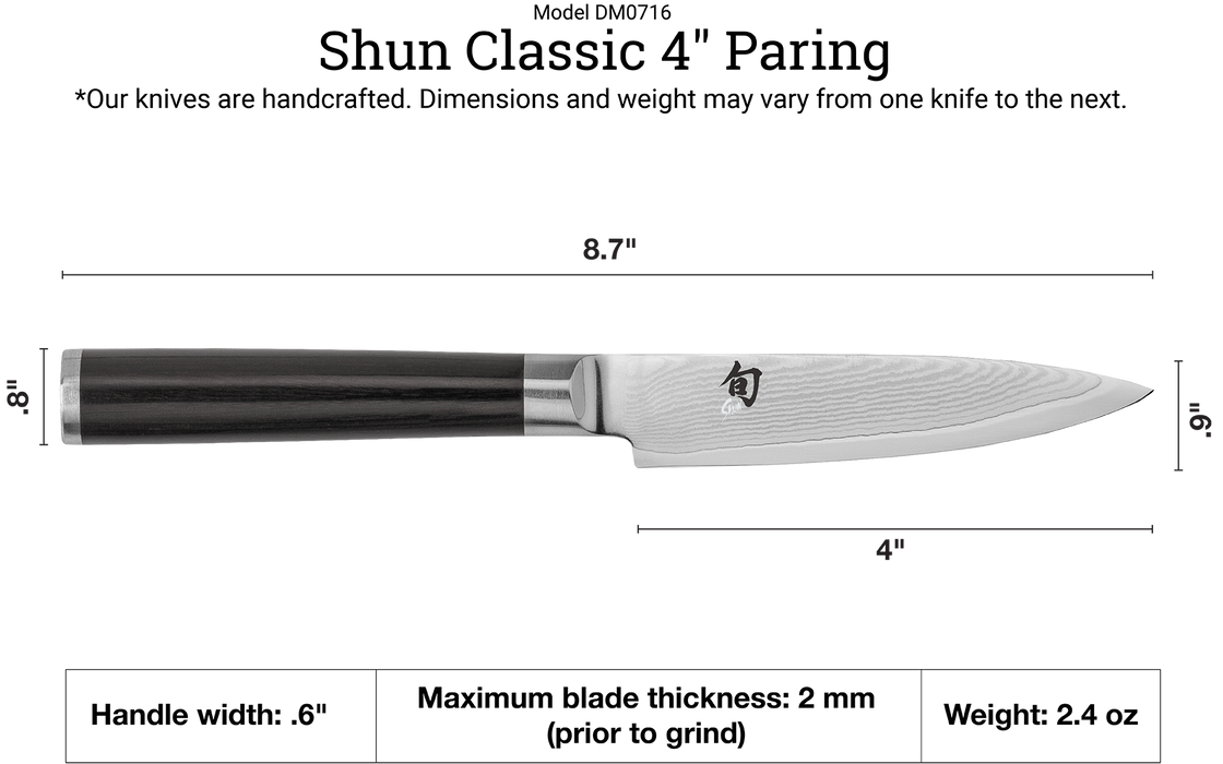 Knife Paring 4in